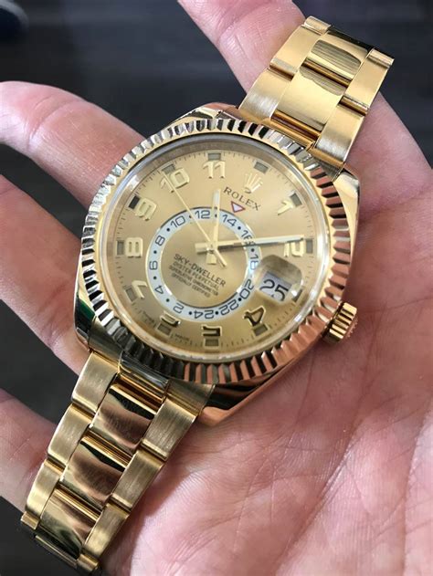 rolex sky dweller gold black dial|Rolex Sky-Dweller price uk.